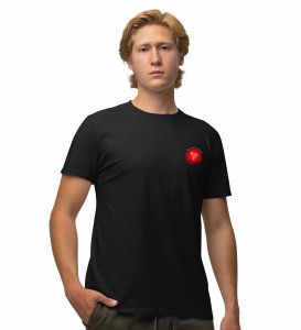 Tron Holder Wings Black Round Neck Cotton Half Sleeved Men's T Shirt with Printed Graphics