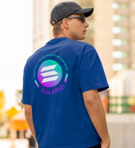 Make Your Son Rich Wings Blue Round Neck Cotton Half Sleeved Men's T Shirt with Printed Graphics