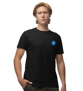 The God Of Crypto Wings Black Round Neck Cotton Half Sleeved Men's T Shirt with Printed Graphics