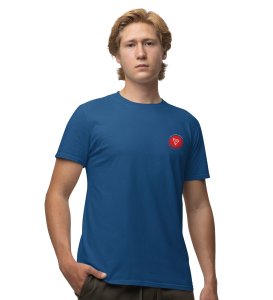 Tron Holder Wings Blue Round Neck Cotton Half Sleeved Men's T Shirt with Printed Graphics
