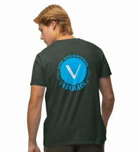 Vigor Vechain Wings Green Round Neck Cotton Half Sleeved Men's T Shirt with Printed Graphics
