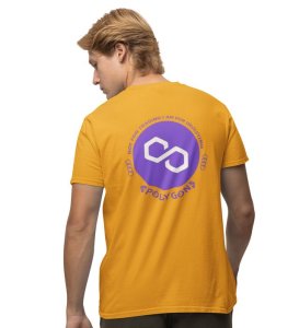 Not For Trading Wings Yellow Round Neck Cotton Half Sleeved Men's T Shirt with Printed Graphics