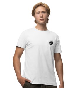 Own Me Wings White Round Neck Cotton Half Sleeved Men's T Shirt with Printed Graphics