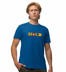 Your Own Bank Wings Blue Round Neck Cotton Half Sleeved Men's T Shirt with Printed Graphics