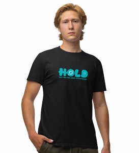 Next Millionaire Wings Black Round Neck Cotton Half Sleeved Men's T Shirt with Printed Graphics