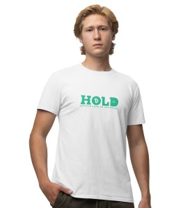 Cash On The Moon Wings White Round Neck Cotton Half Sleeved Men's T Shirt with Printed Graphics