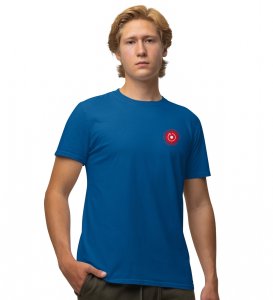 Regret Later Wings Blue Round Neck Cotton Half Sleeved Men's T Shirt with Printed Graphics
