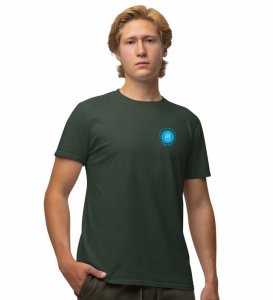 Crypto For Kings Wings Green Round Neck Cotton Half Sleeved Men's T Shirt with Printed Graphics