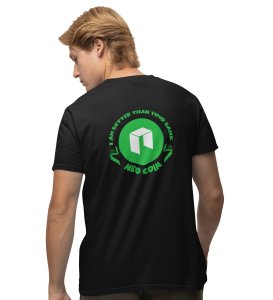 Better Than Bank Wings Black Round Neck Cotton Half Sleeved Men's T Shirt with Printed Graphics