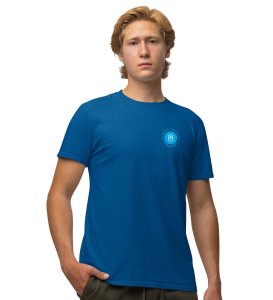 Crypto For Kings Wings Blue Round Neck Cotton Half Sleeved Men's T Shirt with Printed Graphics