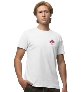 The Future Wings White Round Neck Cotton Half Sleeved Men's T Shirt with Printed Graphics