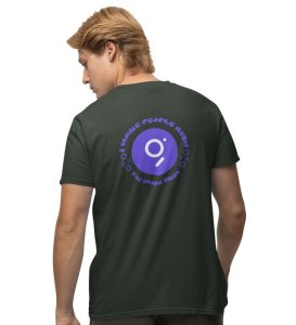 The Graph Token Wings Green Round Neck Cotton Half Sleeved Men's T Shirt with Printed Graphics