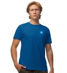 If You Know You Know Wings Blue Round Neck Cotton Half Sleeved Men's T Shirt with Printed Graphics