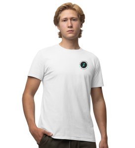 Power Up Wings White Round Neck Cotton Half Sleeved Men's T Shirt with Printed Graphics