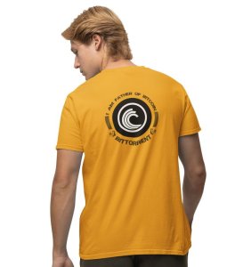 Father Of Bitcoin Wings Yellow Round Neck Cotton Half Sleeved Men's T Shirt with Printed Graphics