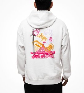 The Last Knight White back printed hoodies for men