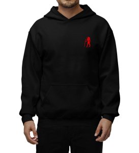 Her Secrets Back Printed Black Hoodies for Men