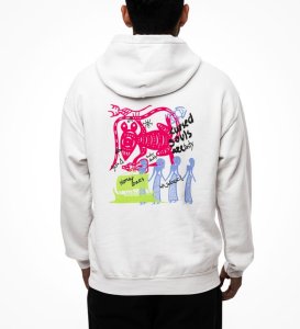 Sinner Soul White Back Printed Graphic Hoodies