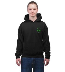 Green Dreams Wear Your Passion for Herb and Nature Black Cotton Printed Hoodie For Men