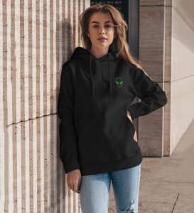 I Wanna Love Ya Spread Love and Chill Vibes Black Cotton Printed Hoodie For Women