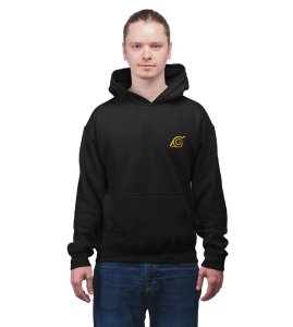 The Copy Ninja with a Legacy of Shadows Printed Black Cotton Hoodie For Men