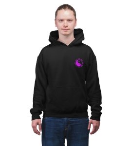 The Moon Princess and Gentle Heroine of the Hidden Leaf Printed Black Cotton Hoodie For Men