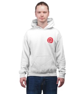 The Next Generation Ninja with a Heart Full of Ambition Printed White Cotton Hoodie For Men