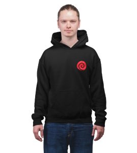 The Caring Daughter with a Heart of Gold Printed Black Cotton Hoodie For Men