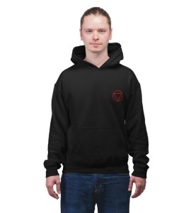 The Cursed Warrior with a Bloodthirsty Legacy Printed Black Cotton Hoodie For Men