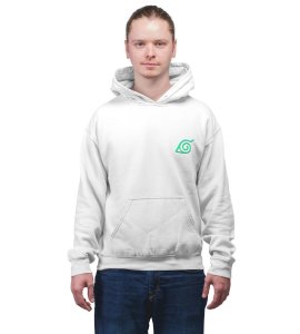 The Wood-Style Ninja with a Heart of Balance and Strength Printed White Cotton Hoodie For Men