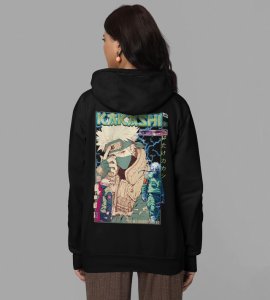 The Copy Ninja with a Legacy of Shadows Printed Black Cotton Hoodie For Women