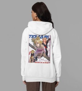 The Wind Master with a Tale of Courage and Loyalty Printed White Cotton Hoodie For Women