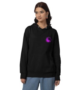 The Moon Princess and Gentle Heroine of the Hidden Leaf Printed Black Cotton Hoodie For Women
