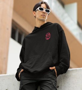 Cheerful Sign Welcoming a Surprise Visitor to Town Printed Black Cotton Hoodie