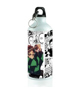 Kined Hearted Tanjiro Rise of a Hero Manga Printed Sipper Bottles