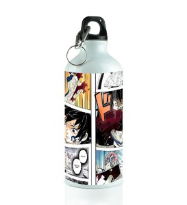 Water Breathing Master Giyu Manga Printed Sipper Bottles