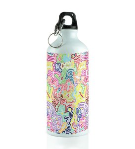 Sip Happy with A Charming Colorful Illustration on Aluminium Water Bottle 600ml