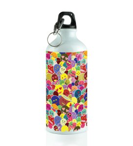 Emoji Party: Bright and Cheerful Designs on Aluminium Water Bottle 600ml