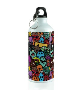 Raise a Toast to the Monster Party on Aluminium Water Bottle 600ml