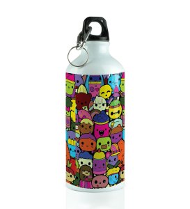 Whimsical Hydration with Charming Doll on Aluminium Water Bottle 600ml