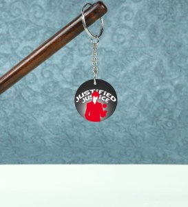 Light Yagami Declares Im Justice Anime Printed Round Keychains Pack of 2