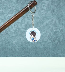 L's Ice Cream Time A Sweet Break for the Brilliant Mind Anime Printed Round Keychain Pack Of 2