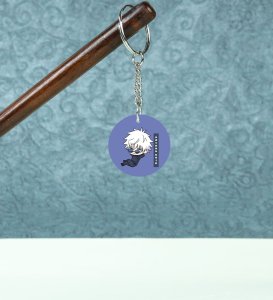 Little Hero Gojo Satoru Anime Printed Round Keychains Pack of 2