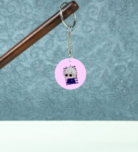 Little Moments with Gojo Satoru Anime Printed Round Keychains Pack of 2