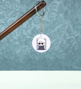 Little Gojo Satoru Iconic and Compact Anime Printed Round Keychains Pack of 2