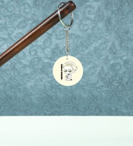 Nanami Sitting Quietly A Scene of Poise and Serenity Anime Printed Round Keychains Pack of 2