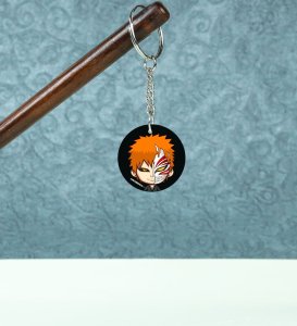 Chibi Ichigo The Adorable Soul Reaper Anime Printed Round Keychains Pack of 2