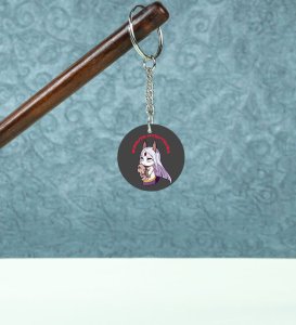 The Mighty Kaguya Holding the Ten-Tailed Jinchuriki with Authority Anime Printed Round Keychains Pack of 2