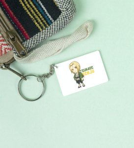 Chibi Tsunade Kawaii Warrior Charm Printed White Anime Keychains Pack Of 2