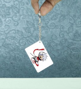 Kakashi The Coolest Ninja Printed White Anime Keychains Pack Of 2